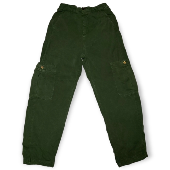 Zara Pants & Jumpsuits Zara High Waisted Olive Green Stretchy Baggy Cargo Pants Poshmark